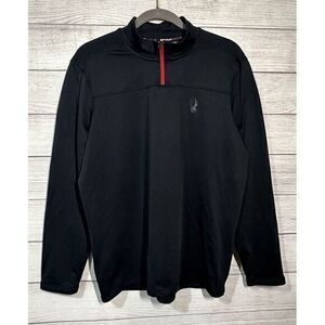 Spyder‎ Active Long Sleeve Lightweight Pullover 1/4 Zip Black Medium Sweater